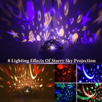 Kevap Girls Night Light360 Rotating Starry Night Light Projector For Babysocean Wave Projector For Kids Toddlerschristmas Gif