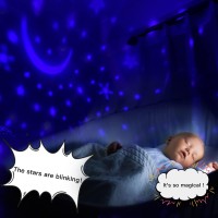 Kevap Girls Night Light360 Rotating Starry Night Light Projector For Babysocean Wave Projector For Kids Toddlerschristmas Gif