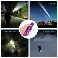 Wurkkos Fc11 Powerful Little Flashlights 90Cri Maximum Output 1300Lm Edc Torch,Ip67 Waterproof Flashlight,Magnetic Tailcap,Great For Walking Home Use(Purple-5000K)