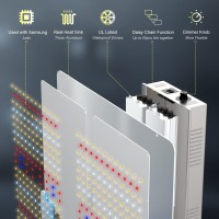 Phlizon 2023 Advanced Pl-4500 Plant Led Grow Light Dual Channel With Uv Ir Grow Leds For Indoor Plants Grow Lamps Used With Lm281B Leds Dimmable Daisy Chain Grow Lamp