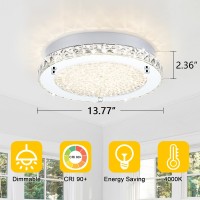 Crystal Ceiling Light Led Flush Mount Ceiling Light Kitchen Lights Fixtures Dimmable Bedroom Lights For Ceiling Bathroom Ceiling