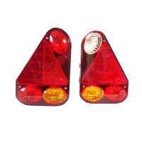 Lighting Aspck Earpoint III E tested function right tail light brake turn signal light reverse light function left tail light brake indicator rear fog light with triangular reflector 5 pin Bayonet connection voltage 12 V including bulb dimensions H 219 x 