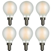 Amdtu E12 Led Chandelier Bulb Roundfrosted G165 Type G Round Light Bulb40 Watt 400Lm 2700K Soft Whitedimmable Led Globe Ligh