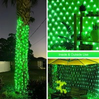 Jmexsuss Green Halloween Net Lights 360 Led 12Ft X 5Ft Bush Lights Outdoor Plug In 8 Modes With Remote Connectable Mesh Lights F