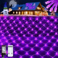 Jmexsuss 360 Led Purple Halloween Lights Plug In Halloween Bush Lights Outdoor Waterproof 12 Ft X 5 Ft Purple Net Lights Conne