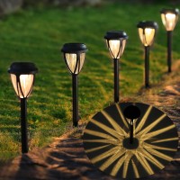 Dynaming 10 Pack Outdoor Solar Pathway Lights Solar Powered Garden Decorative Lights Auto Onoff Waterproof Landscape Lighti