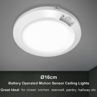 Awanber Motion Sensor Battery Operated Lights Indoor Led Closet Lights Battery Powered Motion Detector Stair Lights 210Lm 6000K