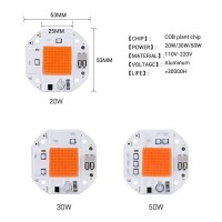 Gsyfdzswzx Fengyan Landscape Lights 1Pc Led Cob Grow Light Ac 220V 110V 20W 30W 50W Full Spectrum Led Cob Chip Phyto Lamp Full Power Lamp For Plants Grow Tent Led Street Lamp