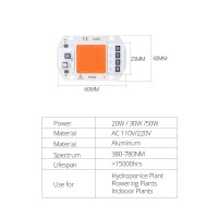 Gsyfdzswzx Fengyan Landscape Lights 1Pc Led Cob Grow Light Ac 220V 110V 20W 30W 50W Full Spectrum Led Cob Chip Phyto Lamp Full Power Lamp For Plants Grow Tent Led Street Lamp