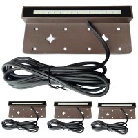 Arganol 4-Pack 7 Inch 4W Led Hardscape Lighting, Retaining Wall Lights 12V Ac/Dc Low Voltage, 5000K Daylight, Ip65 Waterproof Hardscape Paver Light For Deck, Landscapes, Retaining Walls