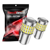 Torchbeam 1156 Led Bulb White Super Bright, 1141 1003 Ba15S 7506 7507 P21W Led Bulbs With Projector Replacement For Reverse Backup Parking Tail Brake Drl Turn Signal Light, Pack Of 2