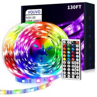 Volivo Led Strip Lights 130Ft Bluetooth Rgb App Controlled Led Light Strip Music Sync Color Changing Led Lights For Bedroom Ho