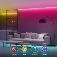 Volivo Led Strip Lights 130Ft Bluetooth Rgb App Controlled Led Light Strip Music Sync Color Changing Led Lights For Bedroom Ho