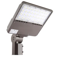 100W Outdoor Led Parking Lot Light With Adjustable Slip Fitter Mount, 5000K Led Area Light With Dusk To Dawn Photocell, 100-277V 14000Lm [400W-600W Hps/Hid Equiv] Etl Led Commercial Led Flood Light