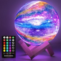 Dtoetkd Moon Lamp, Kids Night Light, 16 Colors Galaxy Lamp, 7.1 Inch 3D Led Moon Light With Stand, Remote&Touch Control, Usb Rechargeable Birthday Thanksgiving Christmas Gift For Girls Friends