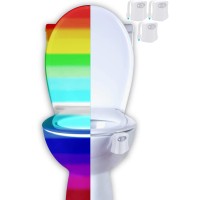 16 Color Toilet Bowl Night Light Tech Gadget With Motion Sensor Led - Funny & Unique Christmas Gifts Ideas For Men, Him, Dad, Husband, Grandpa - Cool Novelty, Birthday Gag Gift - Mens Stocking Stuffer