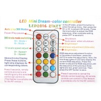 Rgb Led Controller, Remote Control Dimmer For Led Strip Lights,Mini 21 Keys Ir Remote Controller For Ws2811 Ws2812B Led Strip Lights Dc 5-24V(12V)