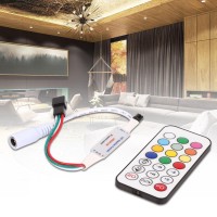 Rgb Led Controller, Remote Control Dimmer For Led Strip Lights,Mini 21 Keys Ir Remote Controller For Ws2811 Ws2812B Led Strip Lights Dc 5-24V(12V)