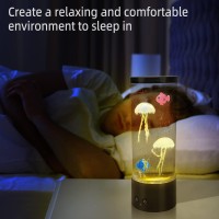 Jellyfish Lamp Jelly Fish Light Lamp With Usb Battery Powered Option Jellyfish Tank Table Lamp With 17 Color Changing And 4 Li