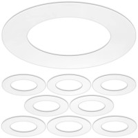 Lighting Labs 8 Pack Gloss White Goof Trim Ring For 4 Inch Recessed Can Lighting Down Light, Outer Diameter 6.7 Inches, Inner Diameter 4.2 Inches