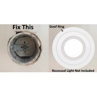 Lighting Labs 8 Pack Gloss White Goof Trim Ring For 4 Inch Recessed Can Lighting Down Light, Outer Diameter 6.7 Inches, Inner Diameter 4.2 Inches