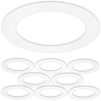 6 Pack Gloss White Goof Trim Ring For 8