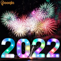 Pooqla Colorful Light Up Numbers With Remote,Color Changing Led Marquee Number Lights, Lighted Number Signs For Party Room Birthday Anniversary Wedding Decoration, Multicolor Number 1