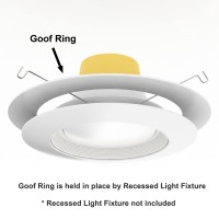 12 Pack Gloss White Goof Trim Ring For 6 Inch Recessed Can Lighting Down Light, Outer Diameter 8 Inches, Inner Diameter 5.8 Inches