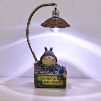 Na Tree Stump My Neighbor Totoro Night Lights Color Changing Lights Creative Resin Crafts Home Decorations