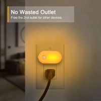 Lyridz Amber Motion Sensor Mini Led Night Light Plug Into Wall 1800K Amber Light With Adjustable Brightness Ideal For Bedroom Ki