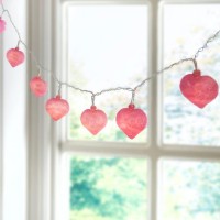 Uctek Large Heart String Lights, Valentine Love Heart Shape Led String Lights, Battery Powered For Kids Bedroom Wedding Proposal Mothers' Day, Valentines' Day, Birthday Indoor Decorations Hot Pink