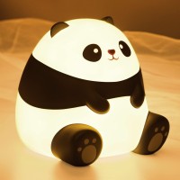 Mivani Kids Night Light Panda Gifts For Women Silicone Led Lamp Usb Rechargeable Touch Senser 1 Hour Timer Portable Baby N