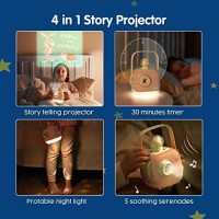 Zzzmoon Story Projector For Kids Night Light Projector Baby Bedtime Sleep Story Projector With 8 Stories And Music Educational