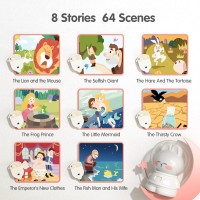 Zzzmoon Story Projector For Kids Night Light Projector Baby Bedtime Sleep Story Projector With 8 Stories And Music Educational