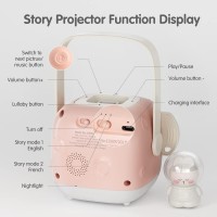 Zzzmoon Story Projector For Kids Night Light Projector Baby Bedtime Sleep Story Projector With 8 Stories And Music Educational