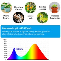 Led Grow Light, Grow Lights For Indoor Plants Full Spectrum Waterproof 6.5Ft 120Leds, Growing Lights For Indoor Seedlings Sprout, Simulating Sunlight Gentle Uv Lamp For Plants For Succulent Flower