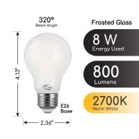 LED VA193020ef delivers superior brightness valuable energy savings and long lasting performance LED Filaments along with heatsink absence unmistakably mimic traditional bulb styles while providing greater light distribution This A19 Class LED bulb comes 