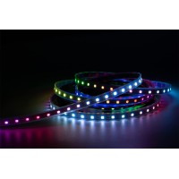 Adresuno Ws2811 Ic Ws2812B Led Strip Individual Addressable Light 60Pixels/M 300Pixels Smd 5050 Rgb Pixel Strip Dc5V (16.4Ft 300Leds Waterproof Ip67, Black Pcb)