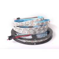 Adresuno Ws2811 Ic Ws2812B Led Strip Individual Addressable Light 60Pixels/M 300Pixels Smd 5050 Rgb Pixel Strip Dc5V (16.4Ft 300Leds Non-Waterproof, White Pcb)