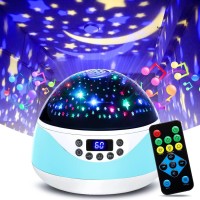 Mokoqi Night Lights Projector For Kids With Timer & Music Sound Machine For Baby Sleeping - Birthday Gifts For Girls Boys 1-6-12 Star Light Projector Indoor Remote Control Projection Lamp