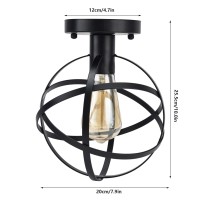 Youthink Pendant, Pendant Light Hanging Ceiling Lamp Retro Iron Black Metal Cage Decorative Chandelier For Kitchen Dining Room Farmhouse 85-250V(#1)