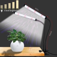 Gooingtop Grow Light 100W 6000K, Super Bright White Desktop Clip Plant Lamp For Seedlings Succulents Seeds Starting Indoor Plants Growing,Bendable Gooseneck & Timer 4 8 12 H