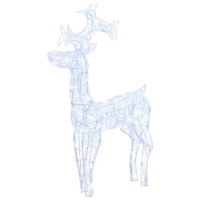 Vidaxl Reindeer Outdoor Decoration 90 Led Lights Weatherresistant Acrylic Cold White 236X63X394 8 Lighting Effe