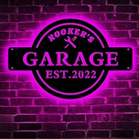 Custom Neon Garage Sign Personalized Garage Sign Custom Garage Name Sign Garage Light Up Sign Garage Led Sign Garage Neon S