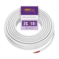 Emitever Wall Cable Led Lighting Copper Wire, 18 Gauge, Multi, 26 Foot