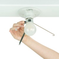 Ez Shade Ceiling Light Cover Helps Cover Exposed Light Bulbs In The Ceiling 1 Pack