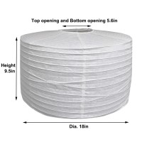 Topaaa White Paper Lantern, Paper Lamp Shade, Hanging Paper Drum Lampshade (White-18Inch Uneven-2)