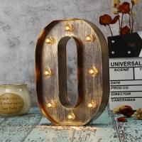 Youzone Vintage Led Marquee Letter Light Up Alphabet Letter Sign For Cafe Wedding Birthday Party Christmas Lamp Home Bar Initials Decor - O