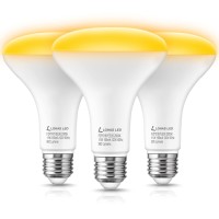 Lohas Yellow Bug Led Light Bulbs Outdoor, Br30 65W Equivalent Bug Flood Lights For Outside, Non-Attracting, 11W Amber Porch Lights, E26 Base, Non-Dimmable, Ul Listed, For Patio, Deck, Backyard, 3 Pack