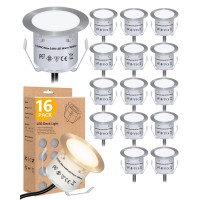 Recessed Led Deck Light Kits16Pack 12V Low Voltage Landscape Lighting Ip67 Waterproof Outdoor Step Stair Lights Warm White